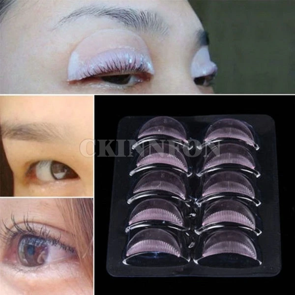 

DHL 100Sets New Silicone Durable Eyelash Permanent Perm Curler Curling Root Lifting False Fake Eyelash Shield Pad Patches