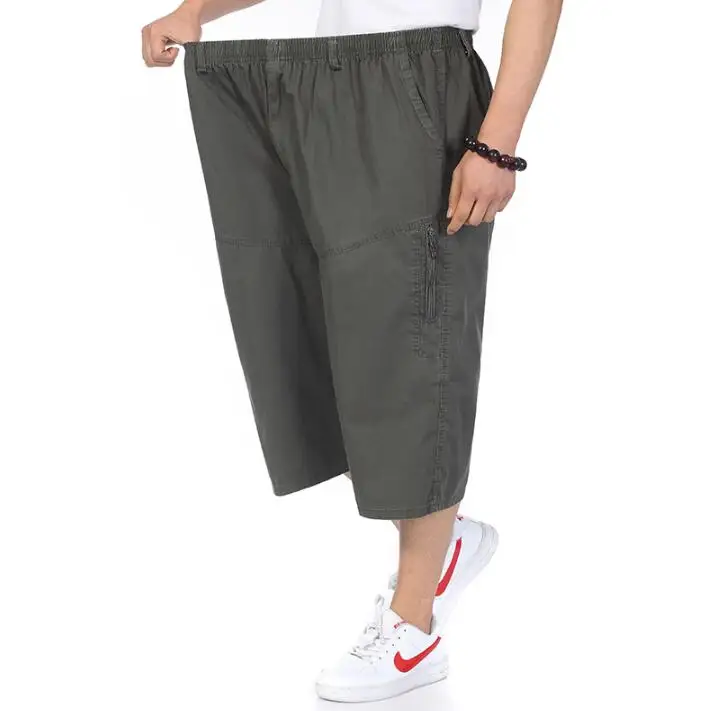 

Summer thin male shorts men shorts capris cotton water wash super large cotton short mens capris bermudas masculinas casuais
