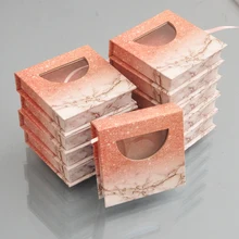 100pcs false eyelash packaging box lash boxes customized your logo fake 3D mink lashes strip square magnetic cosmetic case empty