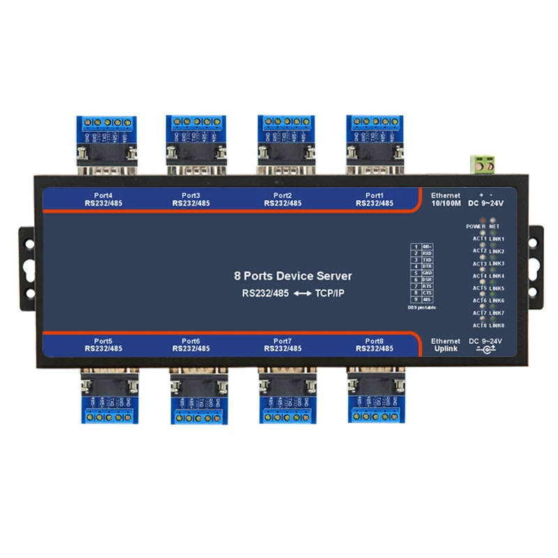 Serial port server 8 RS232/485 serial to Ethernet network transmission equipment | Обустройство дома