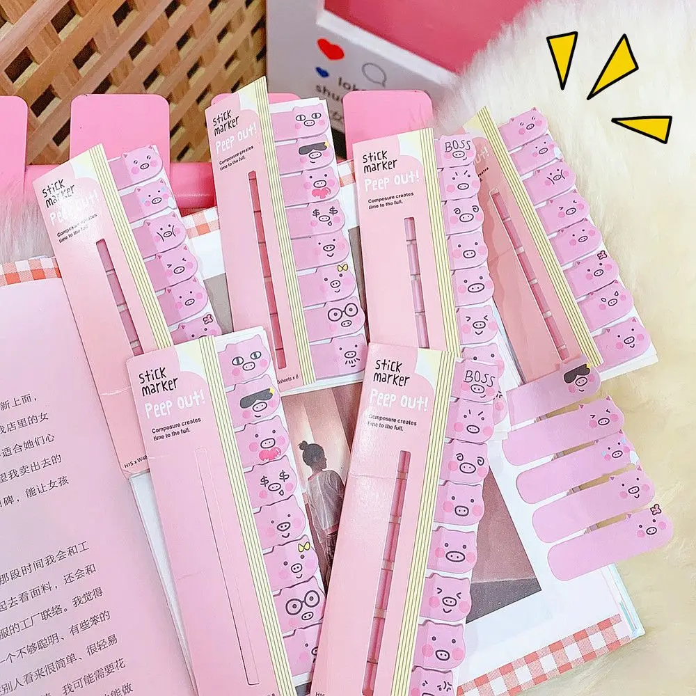 

Cute Pig Memo Pad Sticky Notes Cartoon Animal Bookmark Stationery Label Stickers School Supplies Notepad