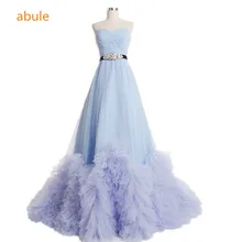 abule 2017 Wedding Dresses Luxury Princess Long train Crystal Cloud Designer beach Bridal gown vestidos de noiva plus size