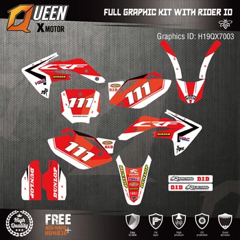 

Queen-X Custom Team Graphics Backgrounds Decals 3M Stickers Kit For Honda CRF150R 2007-2013 003