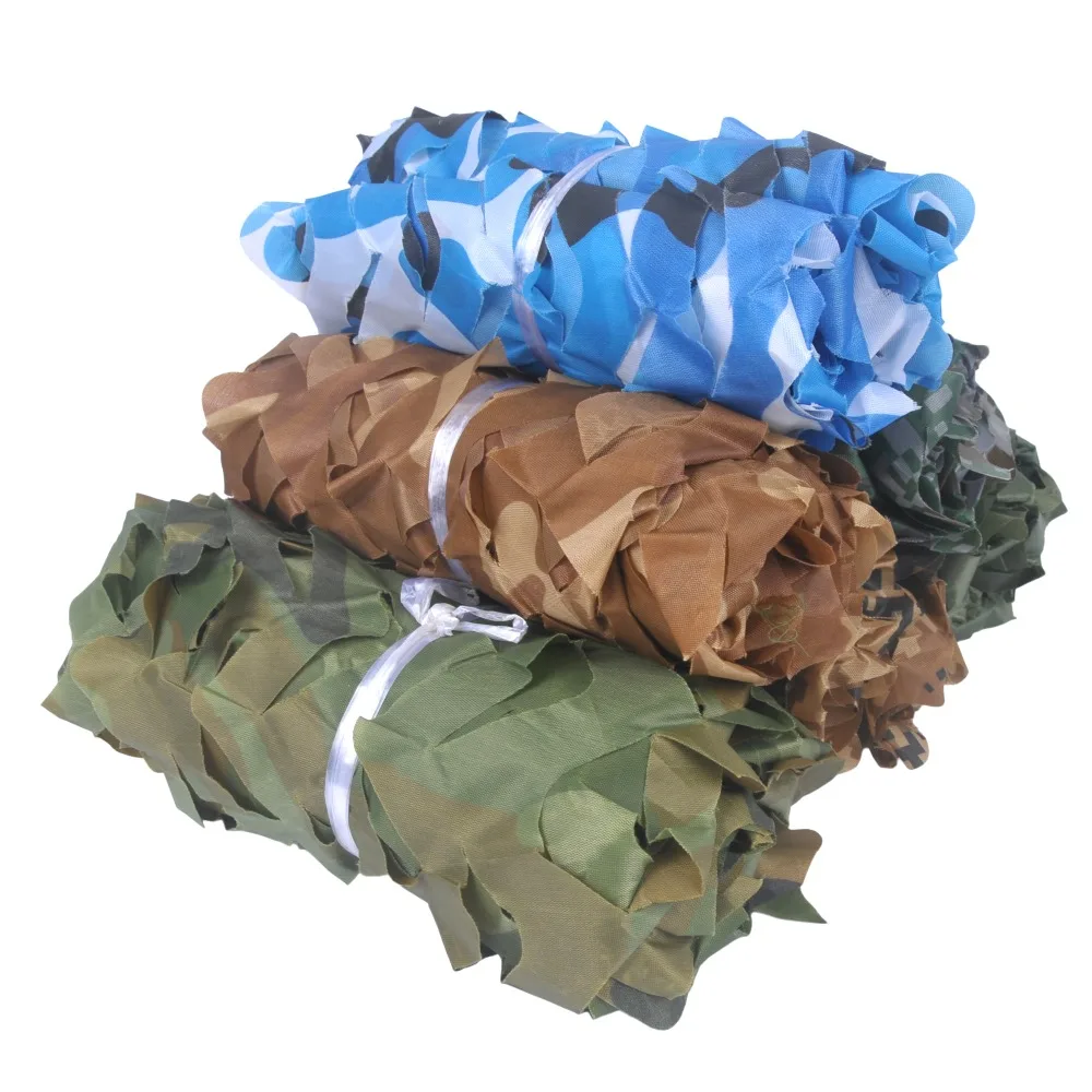 

VILEAD Simple 1.5m*6.5m Woodland Blue Green Desert Camouflage Nets Camo Netting without Edge Binding Sun Shelter Car Cover
