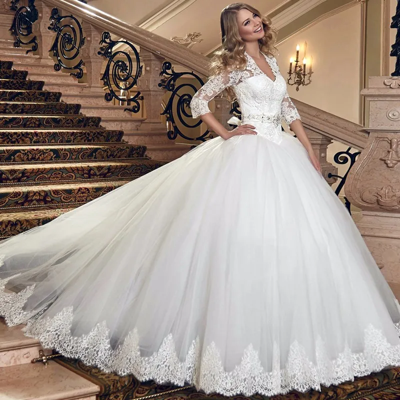 Vestido De Noiva кружево рукава вечерние свадебные платья с Болеро аппликации Robe Mariage Замочная скважина сзади 2018 мать невесты платья для женщин