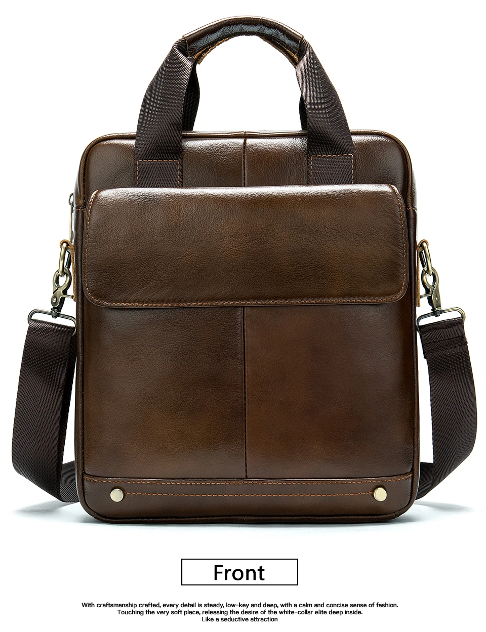 Men's Shoulder Bag Men Genuine Leather Casual Purses and Handbags for Money Ipad Crossbody Bags Gifts bolsas male9
