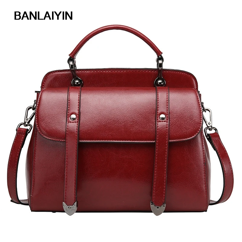 

Nice New Cow Split Leather Handbag Women Messenger Bags Ladies Handbags Retro Women Shoulder Crossbody Bags