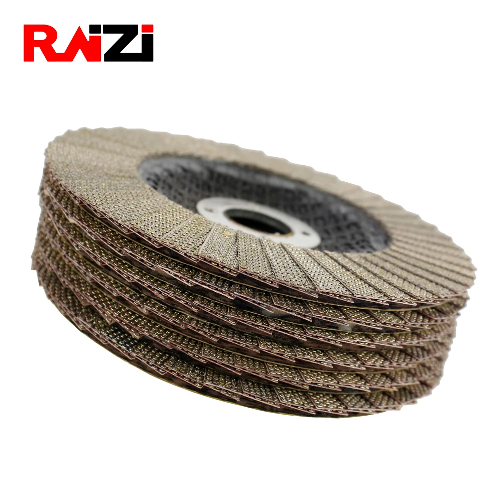 Raizi 4,5 inch Flap Cup Grinding Wheel Grit 60 Electroplated Diamond Disc For Concrete Stone