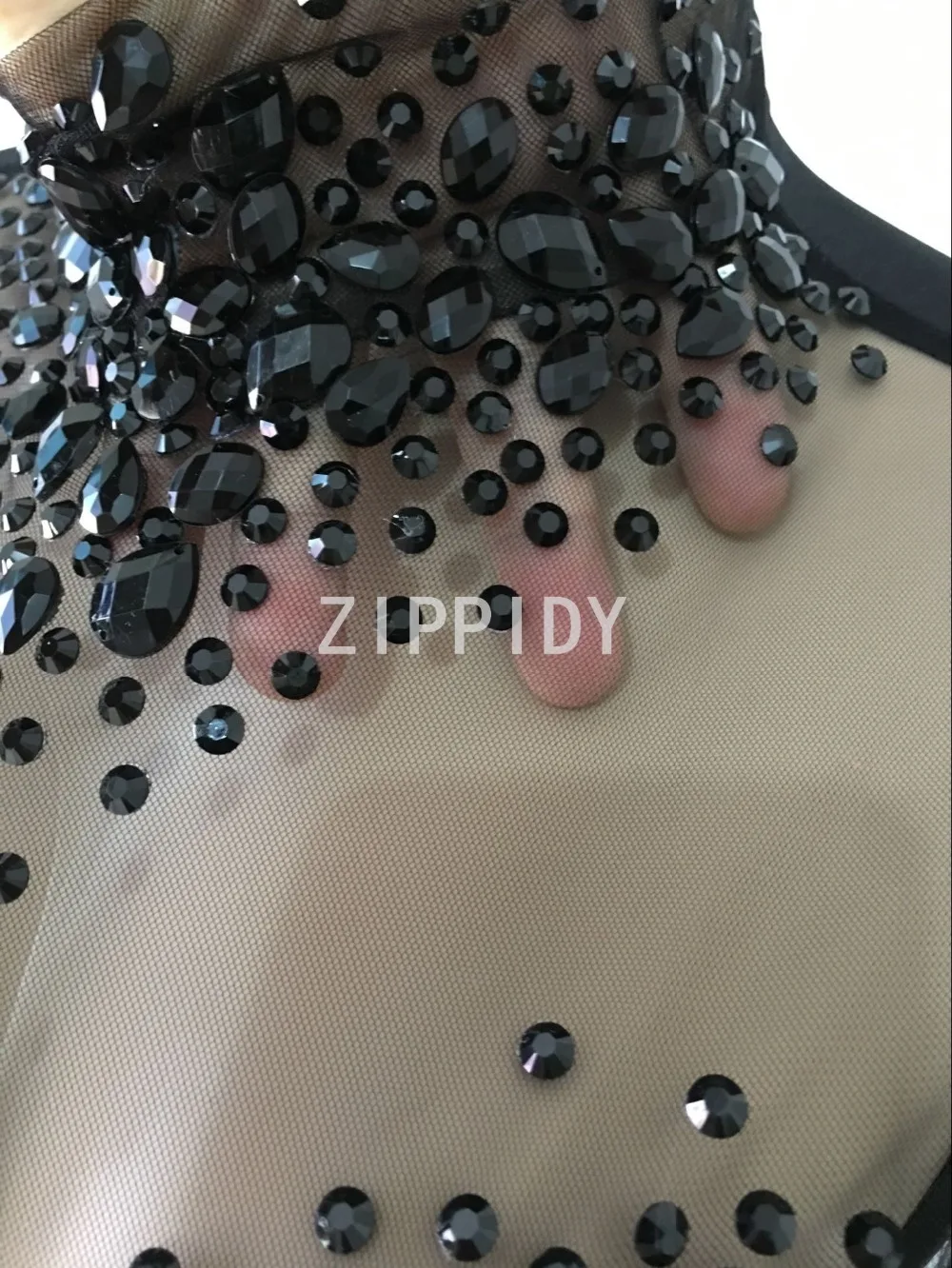 Sexy AB Rhinestones Mesh Bodysuit Birthday Celebrate Wear Female Singer Show Bodysuit Evening Prom Party Stage Wear corset bodysuit