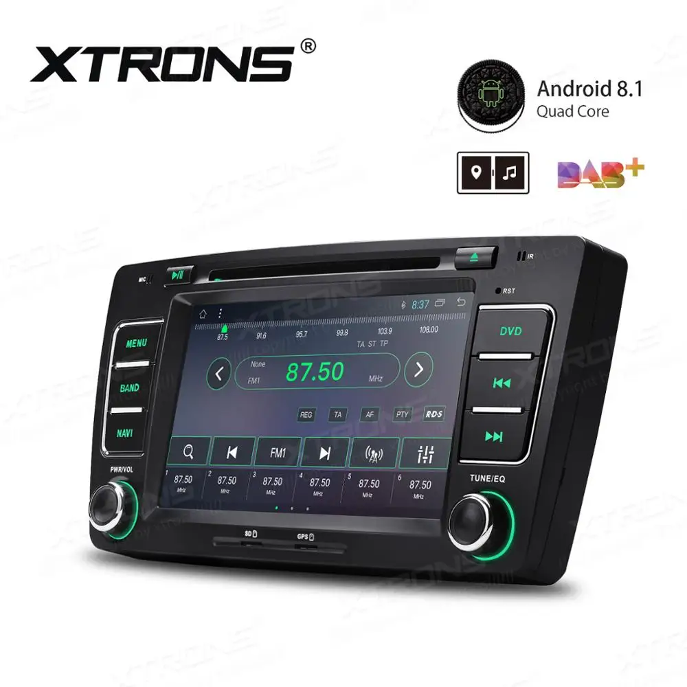 Top XTRONS 7" Android 8.1 2din Car Multimedia DVD Player for Skoda Octavia 2009-2013/Yeti 2008-2014 RCA GPS Navigation 3