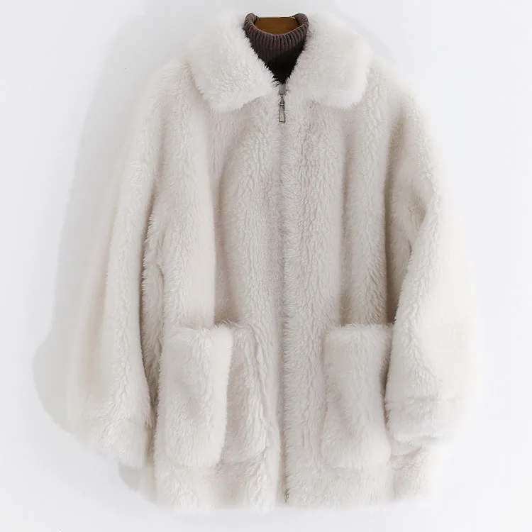 PUDI B181012 women's winter warm real wool fur jacket vest