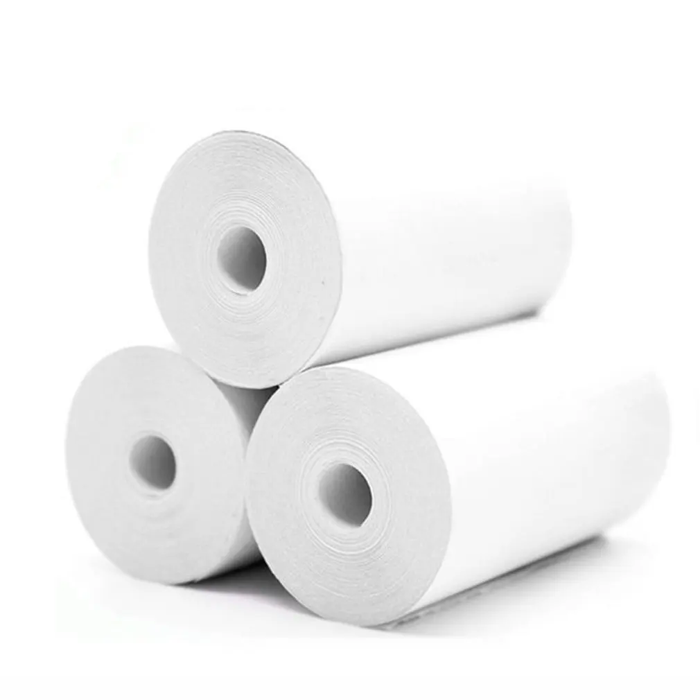 3 Roll Printable Sticker Paper Direct Thermal Paper Self-Adhesive 57x30mm for PAPERANG Portable Pocket Printer