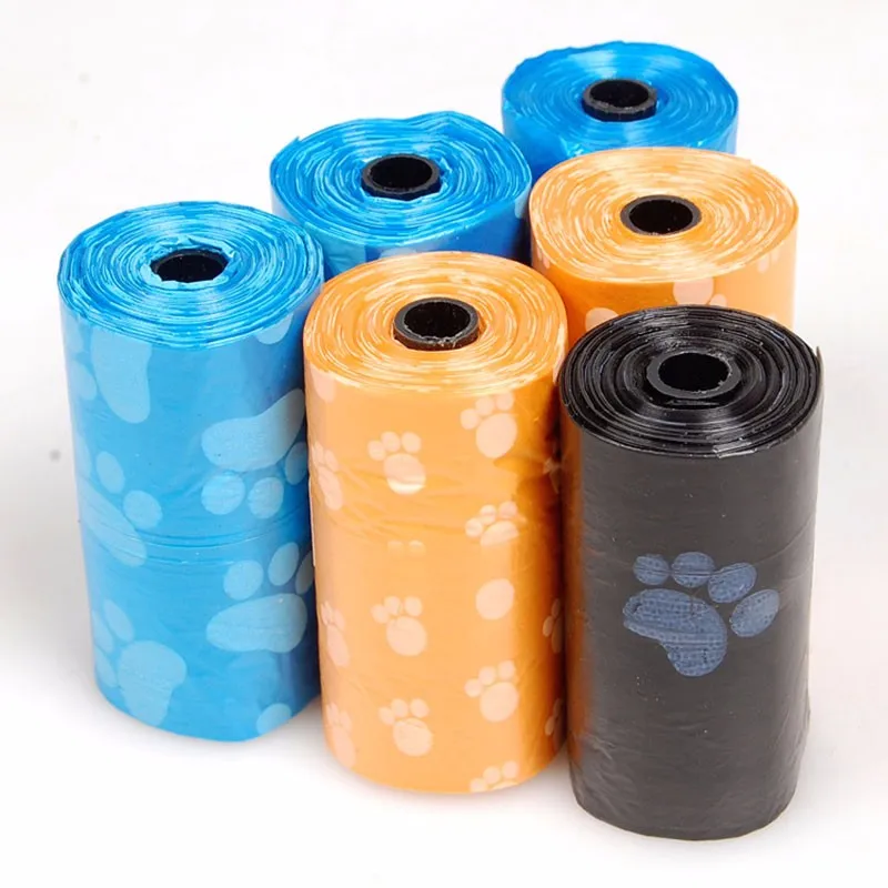 3 рулона = 60 шт мешок для собачьих какашек, пластиковый мешок для мусора, для домашних животных, в горошек, для кошачьих отходов, для уборки дома в отеле, чистый мешок для собачьих какакашек