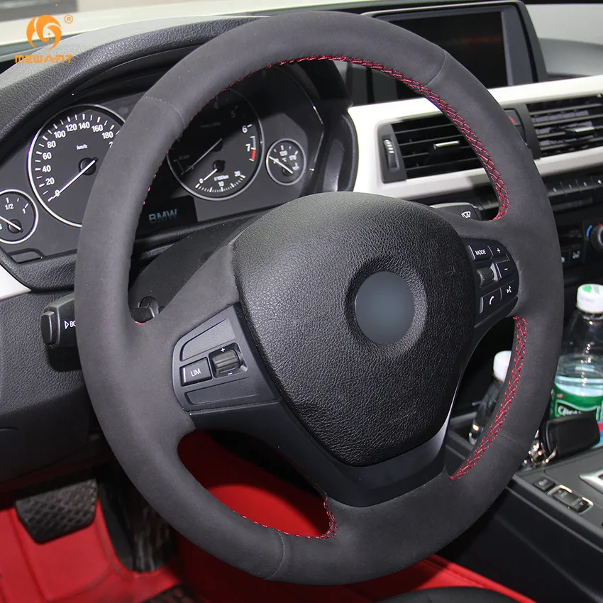 MEWANT черная замша для BMW F30 316i 320i 328i аксессуары интерьера|car steering wheel cover|steering coverwheel