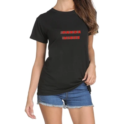 Летняя футболка женская футболка с коротким рукавом s o-образный вырез Топы Kawaii уличная мода Панда мультфильм печатная Футболка в стиле хип-хоп - Цвет: 099 black