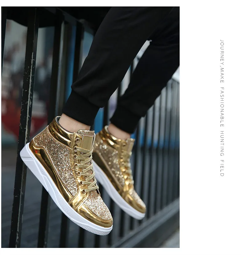 mens black and gold trainers
