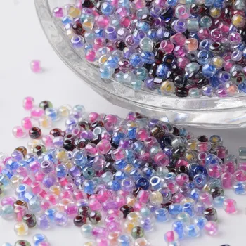 

pandahall 1 Pound 12/0 Lined Round Glass Seed Beads or jewelry making DIY Accessories about 2~3mm in diameter F70
