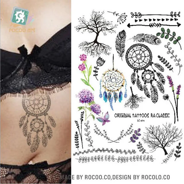 LC-874 Big Black Tatuagem Taty Body Art Temporary Tattoo Stickers Anchor Compass Around The World Glitter Tatoo Sticker LC-874 Big Black Tatuagem Taty Body Art Temporary Tattoo Stickers Anchor Compass Around The World Glitter Tatoo Sticker