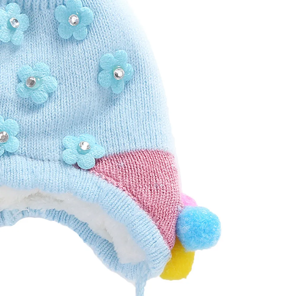 Детские шапки, Детская мешковатая теплая вязаная зимняя шапка для маленьких девочек и мальчиков, шерстяная вязаная Лыжная шапка с черепом, милая детская шапка, 1030