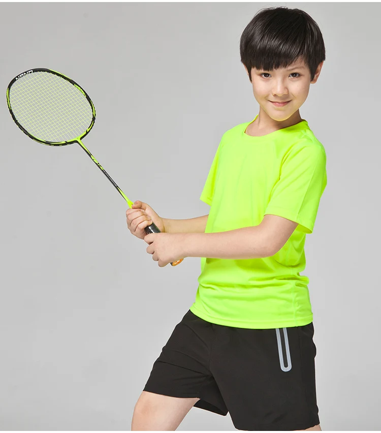 HAMEK/Детская футболка с быстросохнущим танком футболка с короткими рукавами для фитнеса, футболка для бега, футболка для футбола Детский костюм для тенниса