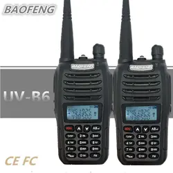 2 шт. BAOFENG UV-B6 Портативная радиостанция 99CH UHF/УКВ CB радиостанции Dual Band радиолюбителей УФ B6 FM VOX мобильный трансивер