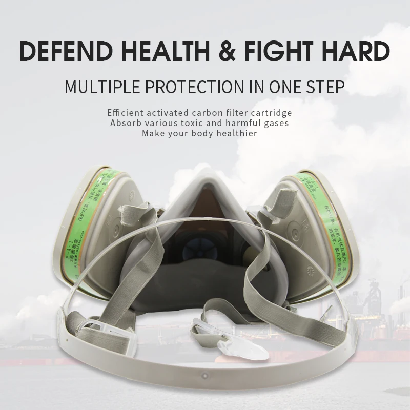 Gas Mask Spray Paint Anti-pesticide Formaldehyde Decoration Polished Activated Carbon Mask Respiratory Protection Mouth Mask
