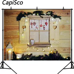 Capisco фотография фон деревянные окна рождественские украшения сосновая ветка фон фотостудия дизайн камеры fotografica