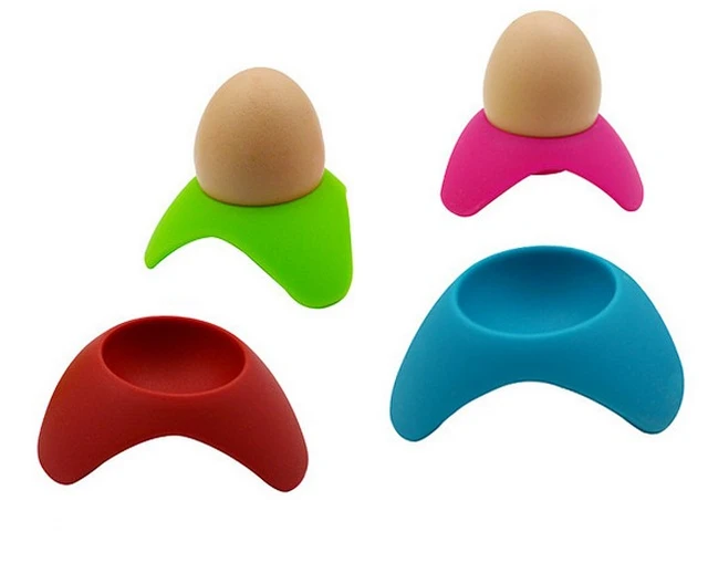 1PC Single Egg Seat Colorful Silicone Put The Egg Creative Food Grade  Silicone Egg Cup Holder Resting Eggs Frame Seat OK 0516 - AliExpress