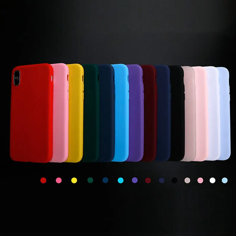 

Simple Plain Phone Case For iPhone X Xs Max XR 8 7 Slim Frosted Soft PC Back Cover For iPhone 8 7 6 6S Plus 5 5S SE Cases