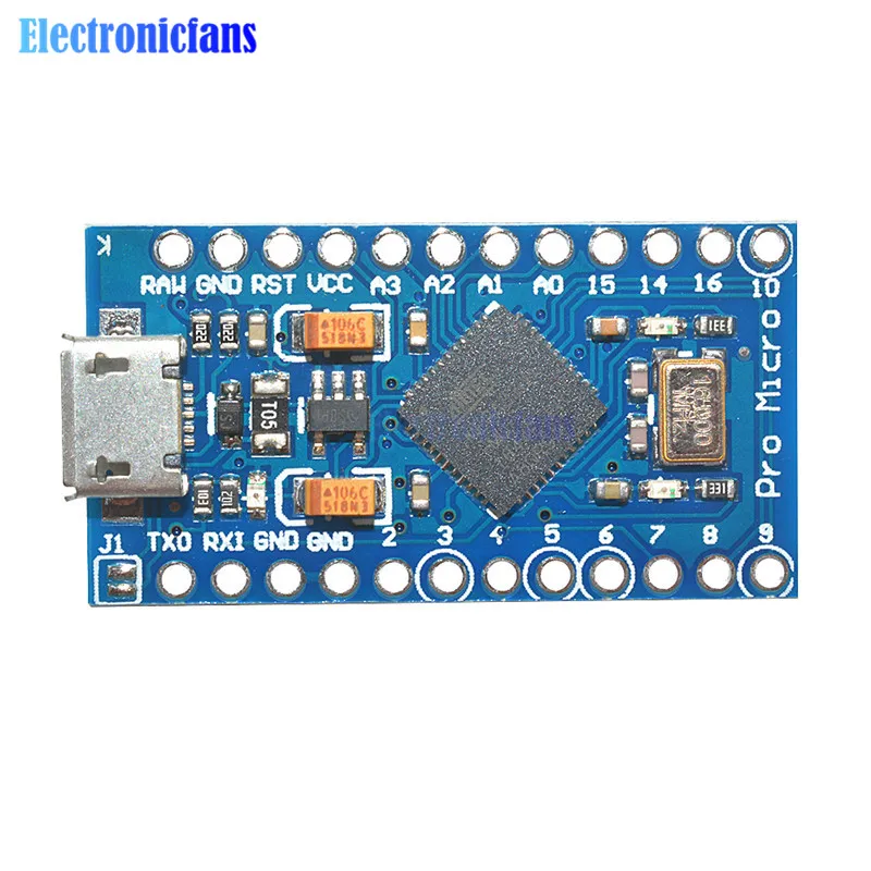 5 комплектов Pro Micro для контроллера Arduino ATmega32U4 USB в 16 МГц atmega32U4 плата модуль Repalce