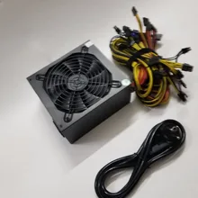 ETH ZCASH Шахтер золото мощность 12 В 125 1600 Вт(с кабелем) ETH Шахтер питания для R9 380 RX 470 RX480 6 GPU карты