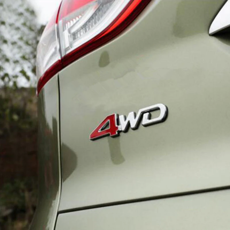 Автомобильный задний боковой 4WD стикер 3D хромированный значок наклейка наклейки