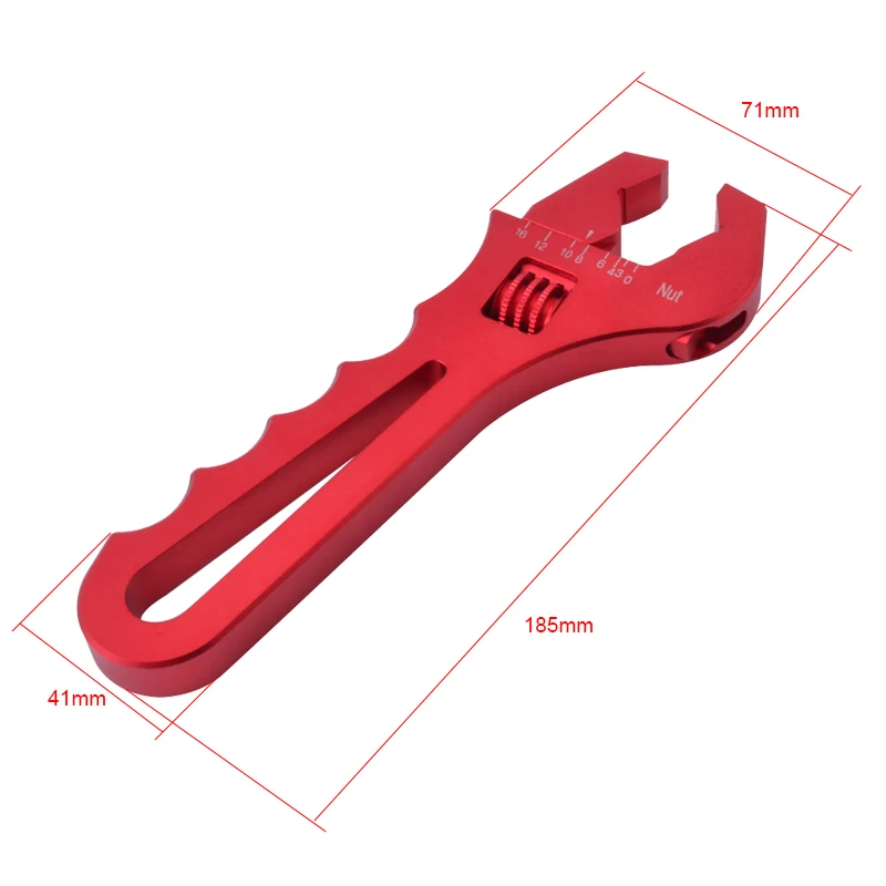 Красный V образным вырезом байонет Регулируемый Алюминиевый ключ Фитинги Инструменты, гайковерт 3 4681012 16
