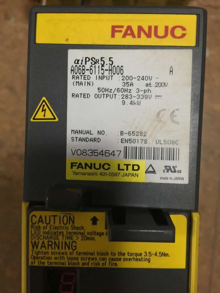 Alpha i PSr 5,5 блок питания moule CNC запчасти A06B-6115-H006 Fanuc