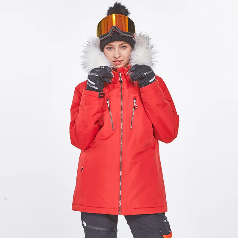 Женская зимняя куртка для катания на лыжах, сноуборде, водонепроницаемая ветрозащитная куртка, уличная лыжная одежда, женская теплая одежда