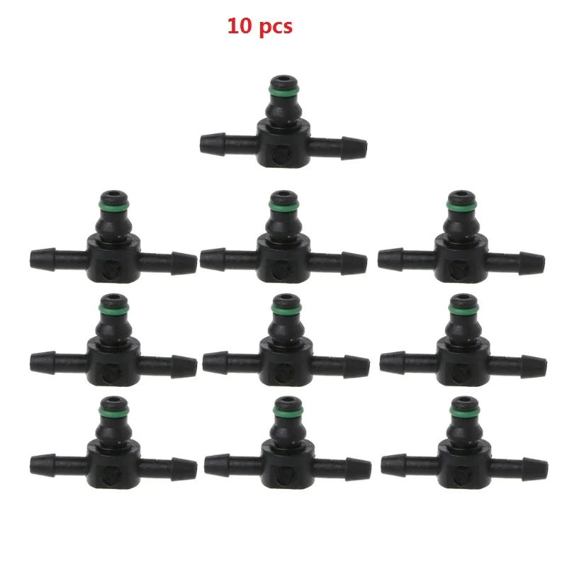 

10 Pcs T Type Connector Pipe Hose Joiner Tube Fuel For Bosch 110 Series Injector