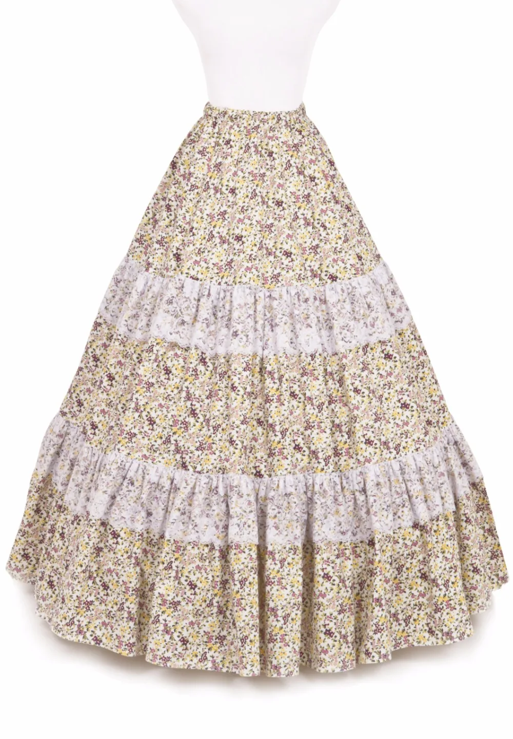 Bell Civil War Skirt Victorian French Pleated Gathered Bustle Skirtsin