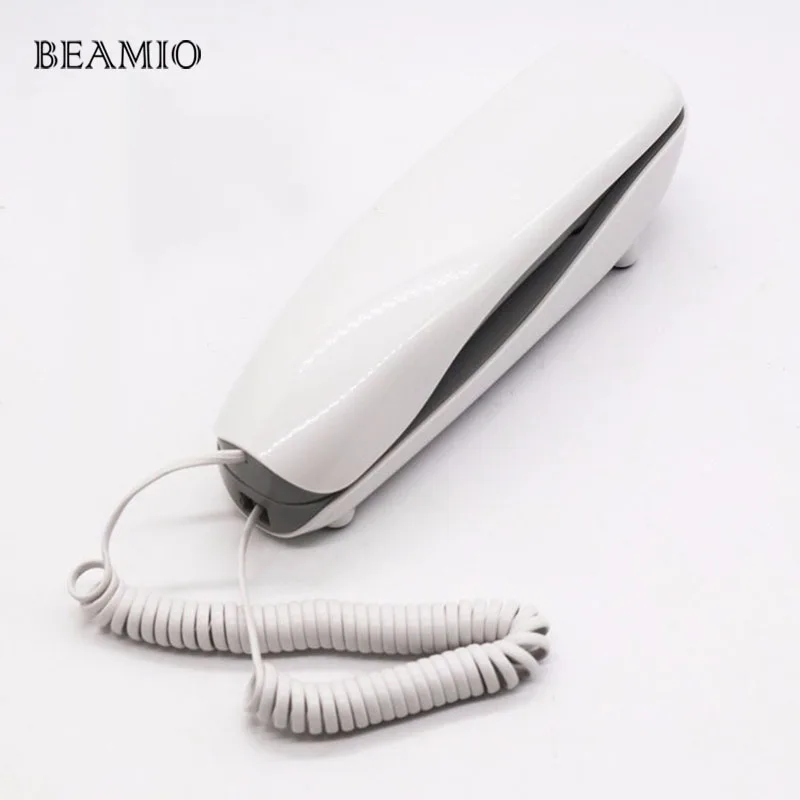 

Small Mini Landline Phone Hanging Wired Telephone Wall Home Phone With Replay Mute Redial Pause With Backlight For Office Hotel
