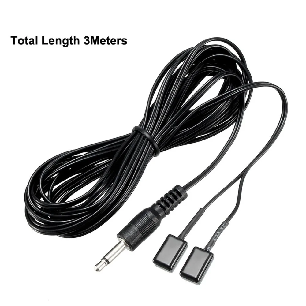 Sourcing Map IR Infrared Emitter Extension Cable 3.3ft Long 45 Degree Emission Angle 3.5mm Jack 4 Black Head