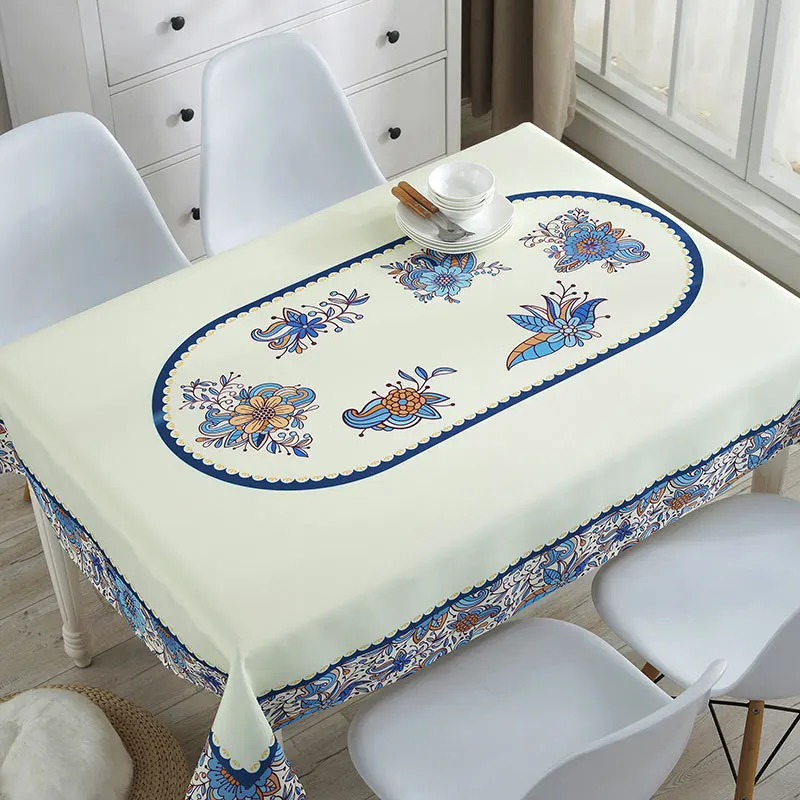Free Shipping Multi size Europe Style Printed Cotton Linen Tablecloth
