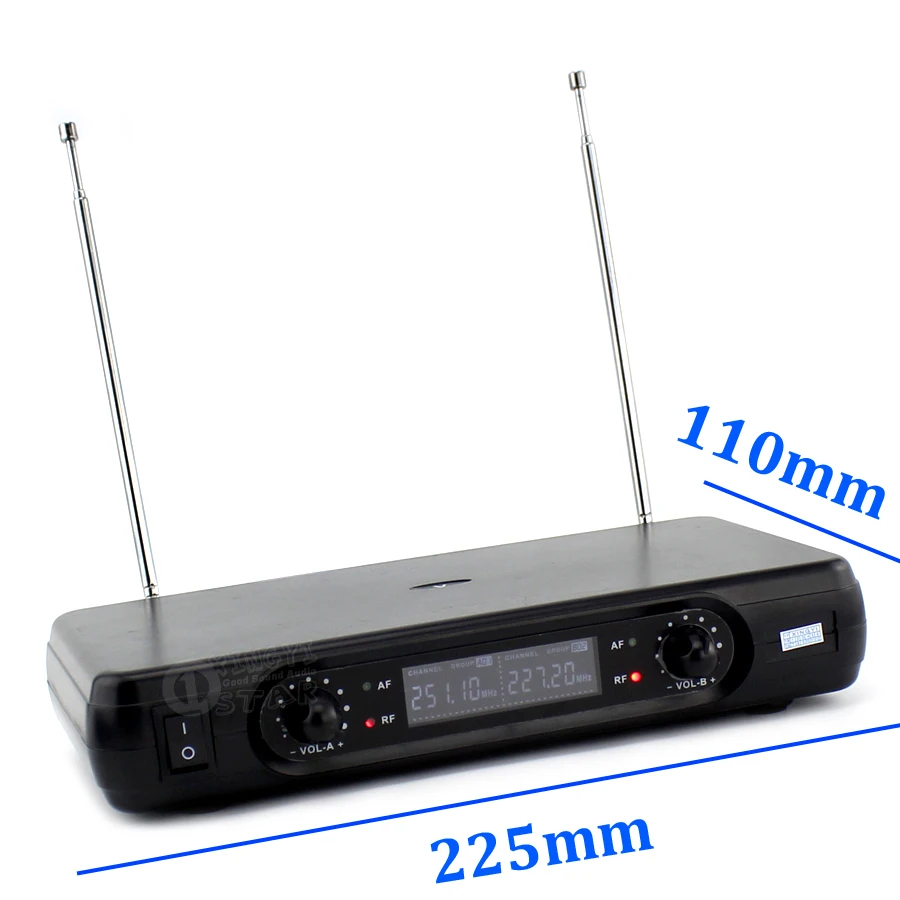 Профессиональный VHF беспроводной микрофон гарнитура беспроводной микрофон Mike 2 канала ЖК-приемник BLX1 Beltpack передатчик караоке система