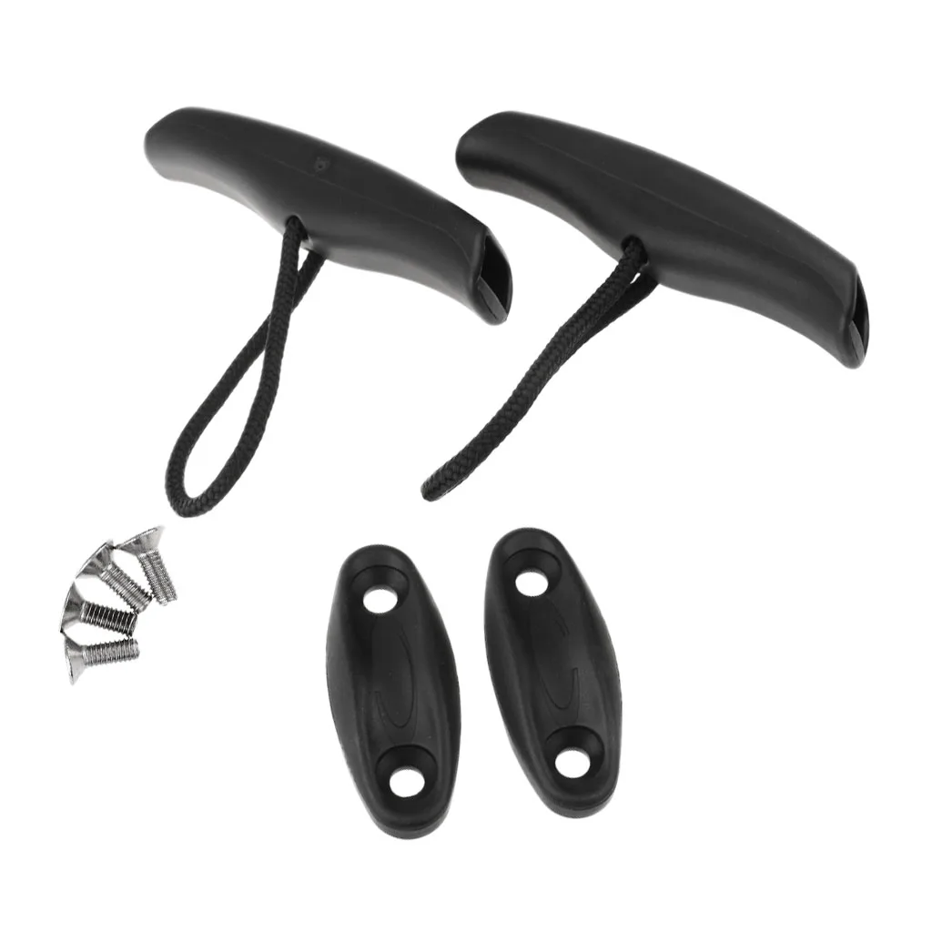 2 Pieces Canoe Kayak Boat Toggle Carry Grip Handle with Cord Rope Screws