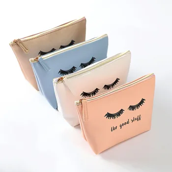

30PCS / LOT Women Cosmetic Bag Printing Lashes Make Up Bag Zipper Travel Wash Organizers Makeup Pouch