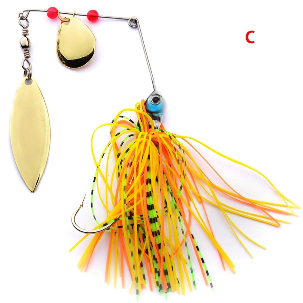 JACKFISH Спиннербейт 18 г buzzbait Spirit Spinner Приманка рыболовная приманка рыболовная жесткая приманка лезвия крючки металлические ложки - Цвет: C