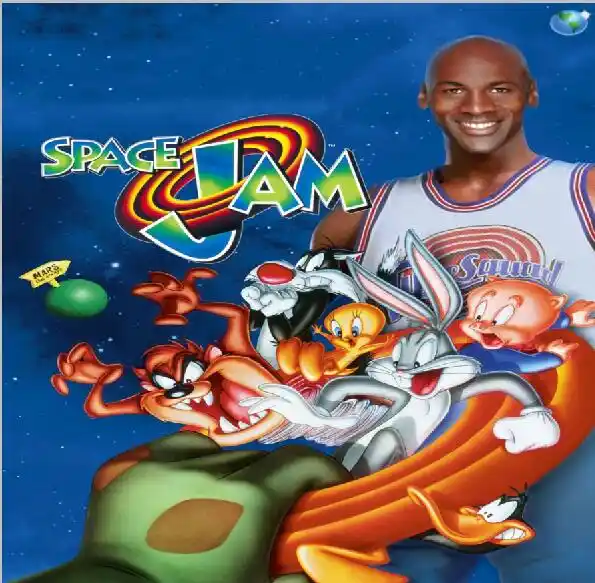 6x6ft Blue Space Jam Basketball Party Custom Photo Studio Seamless