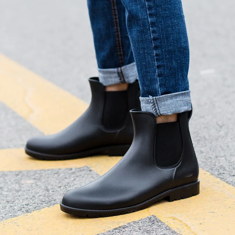 mens black waterproof chelsea boots