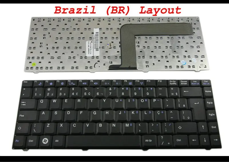 Новая клавиатура для ноутбука Teclado ноутбук Cce Wm52c T52c T31 J95 Intelbras I22 I210 Axioo Neon MNV Черный Бразилия BR Ver.-K020628K1