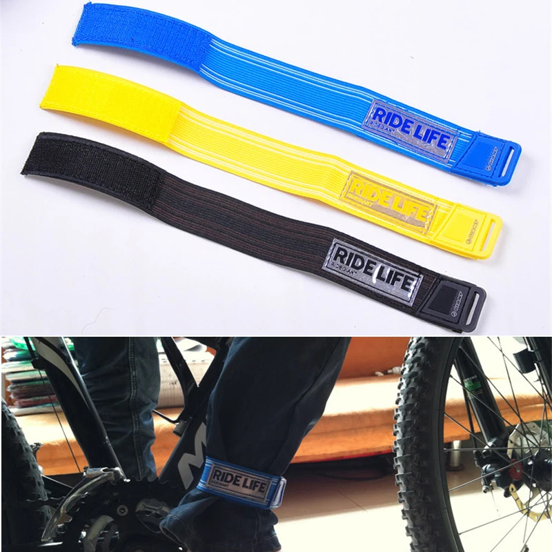 2x Green Bike Bicycle Ankle Leg Bind Bandage Trousers Pant Bands Clips Strap