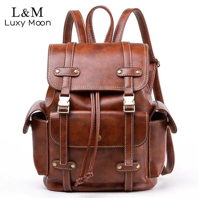 خمر حقيبة جلد النساء أزياء كبير الرباط الظهر المدرسة السفر حقيبة للمراهقات mochilas الأسود البني XA480H خمر حقيبة جلد النساء أزياء كبير الرباط الظهر المدرسة السفر حقيبة للمراهقات mochilas الأسود البني XA480H