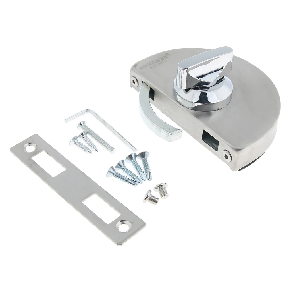 Hot sale Stainless Steel Glass Door Lock Open /Close Door Latch Locks Home Hotel